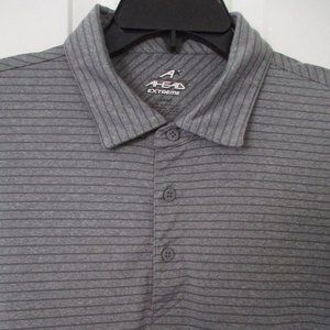Ahead Extreme Mens S/S Gray Stretch Golf Polo Shirt NWOT - Size Large